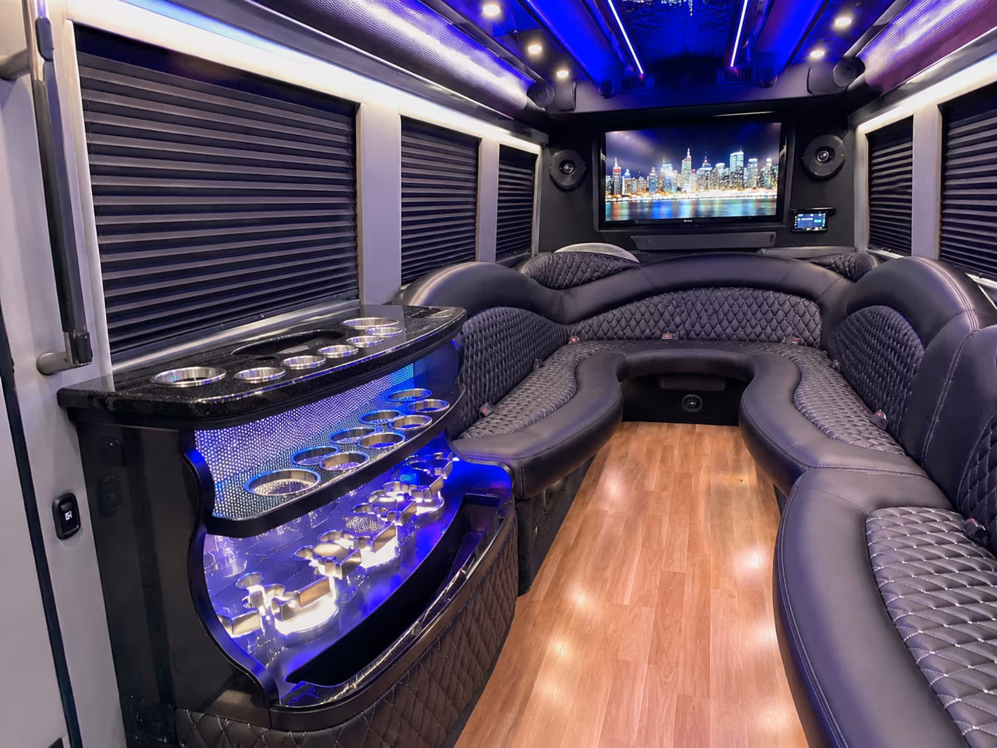 affordable palm bay prom party bus prices split across your group