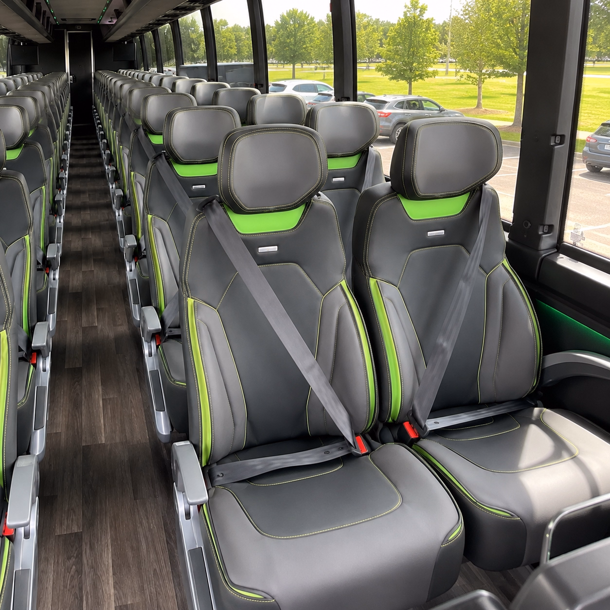 palm bay charter bus interior