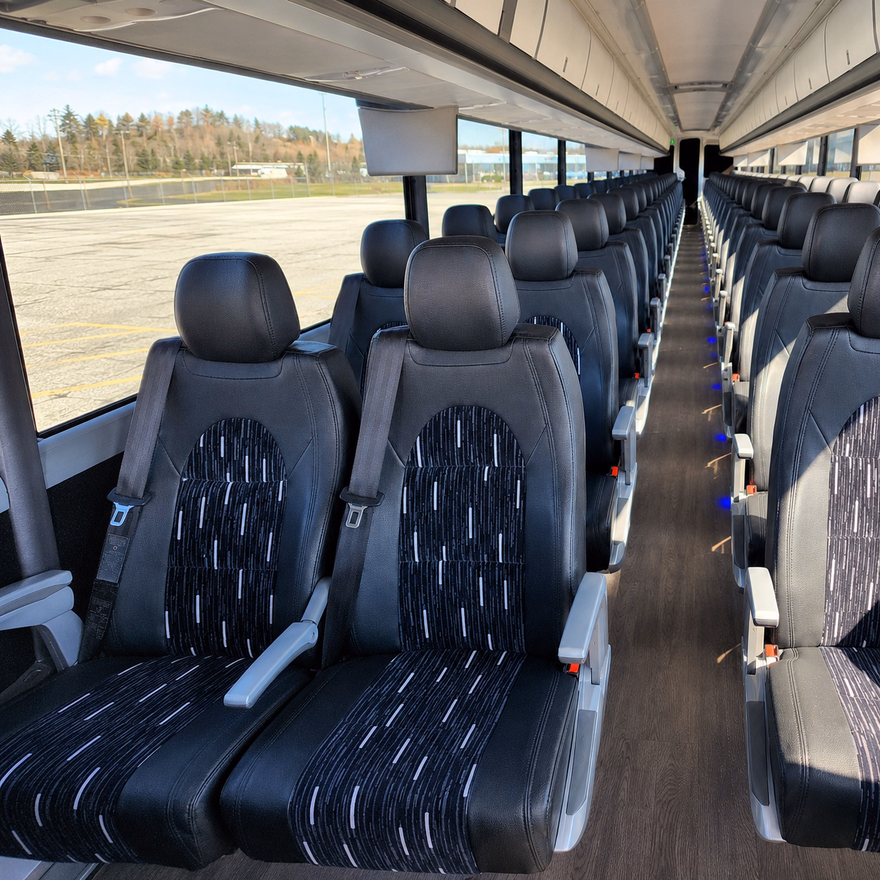 palm bay charter bus services interior